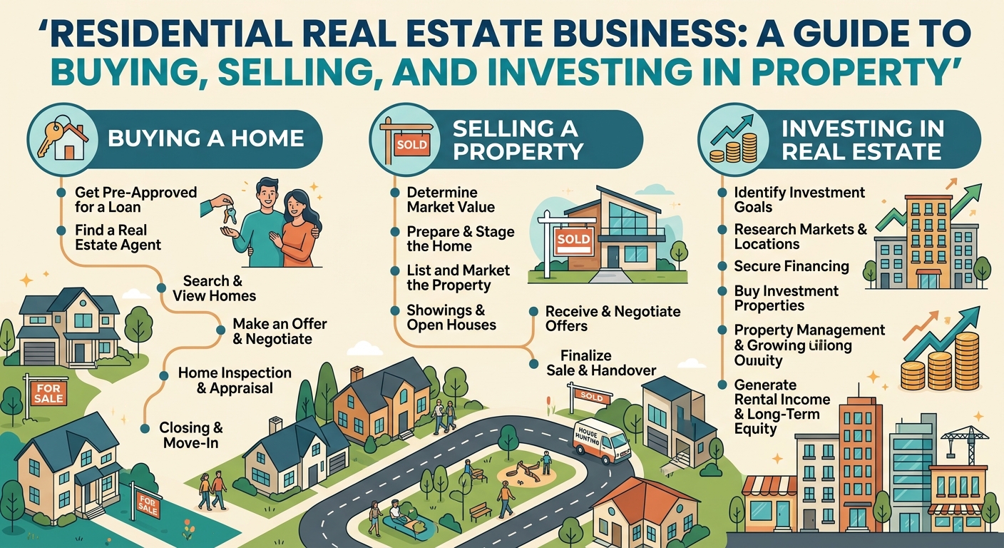 Residential Real Estate Business: A Guide to Buying, Selling, and Investing in Property