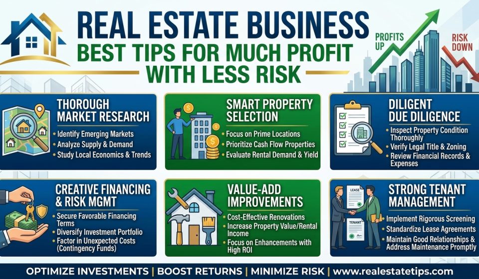 Real Estate Business Best Tips For Much Profit With Less Risk